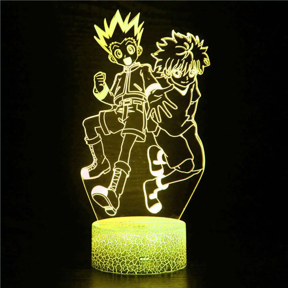 

3D Аниме Hunter X Hunter Gon and Killua, кукла, ночник, детская спальня, светильник USB, подарок, настольная лампа