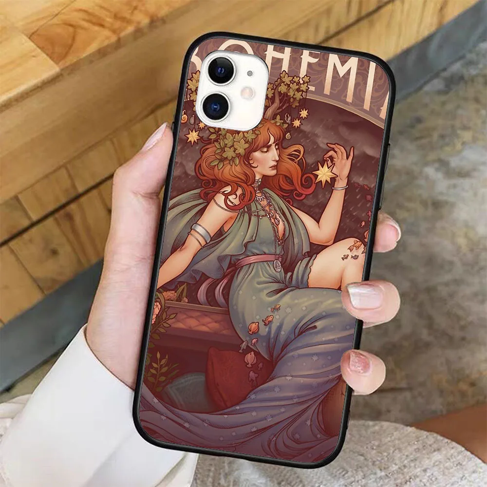 art nouveau bohemia phone case for iphone 11 pro x xr xs max 6 7 8 plus samsung s8 s9 s10 s20 a10 a50 free global shipping