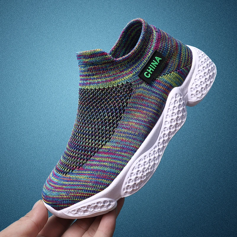 Children Casual Shoes Kids Walking Socks Boys Sports Light Girls Child Knit Sneakers Autumn Tenis Infantil Kid Shoe | Спорт и