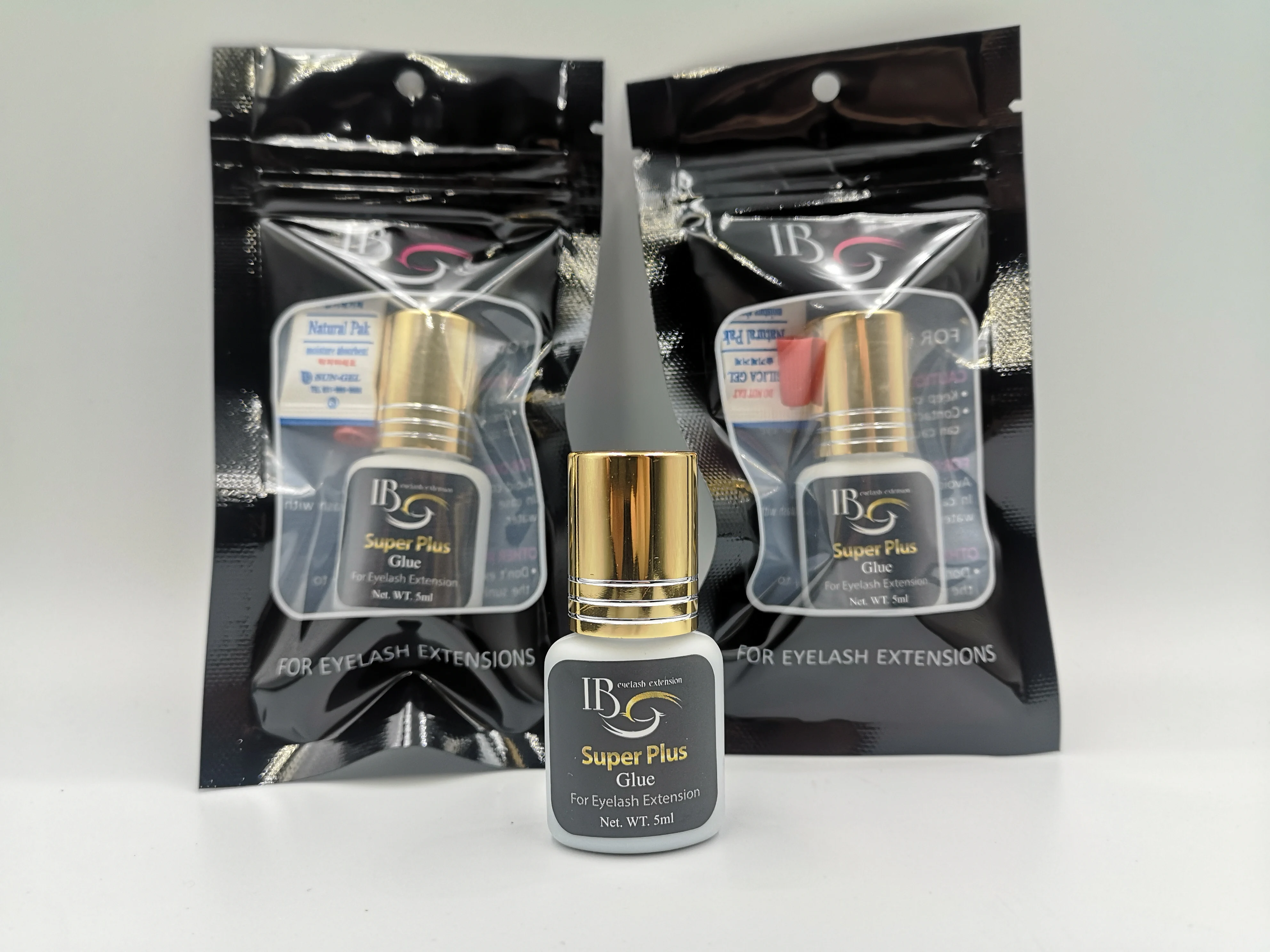 Новое поступление корейский IB ibeauty супер плюс клей для наращивания ресниц черный клей Золотой колпачок 5 мл Быстросохнущий