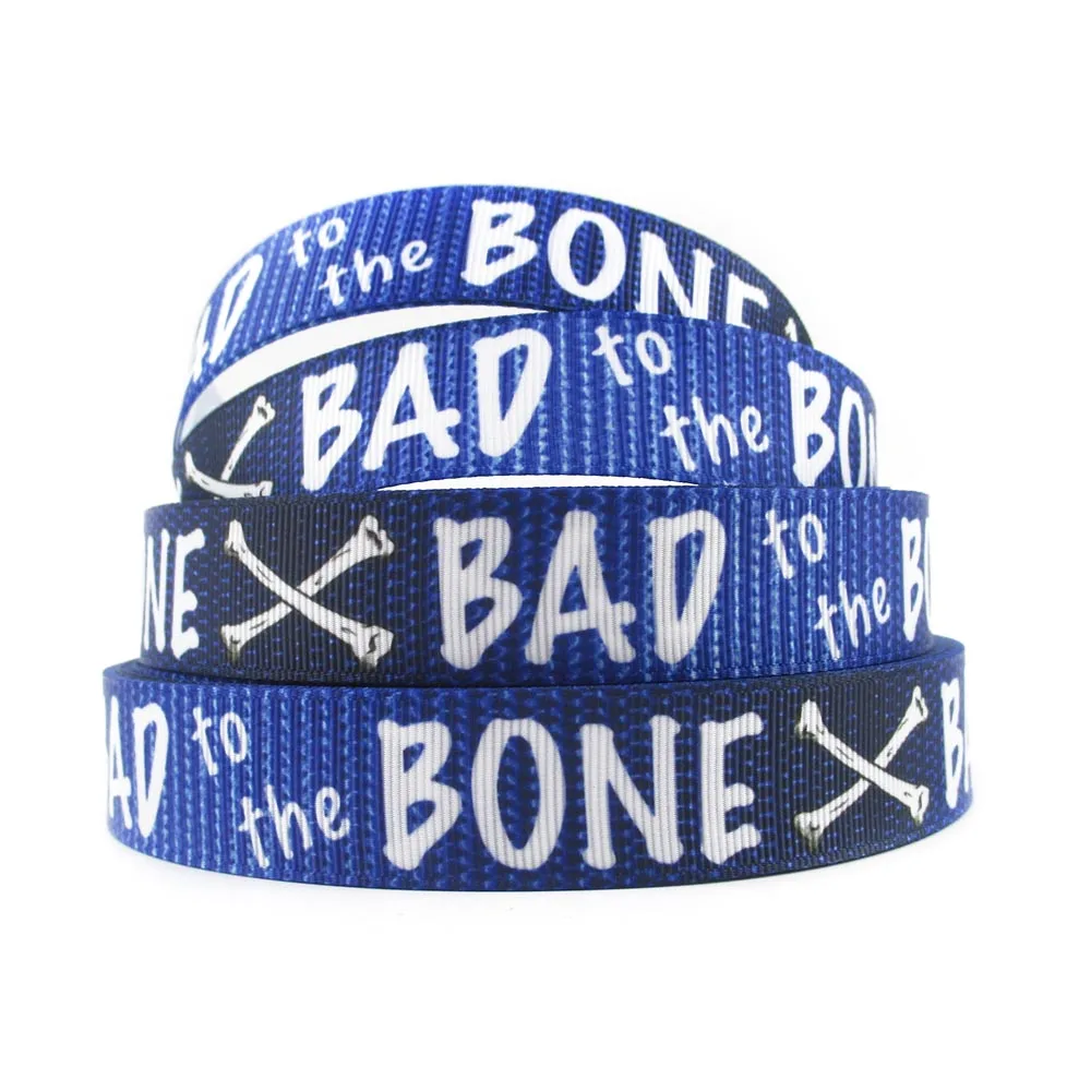 

David accessories 7/8" 22mm dog bone warning grosgrain ribbon tape 10 yards,DIY handmade hair bows materials,gift wrap 10Yc2261