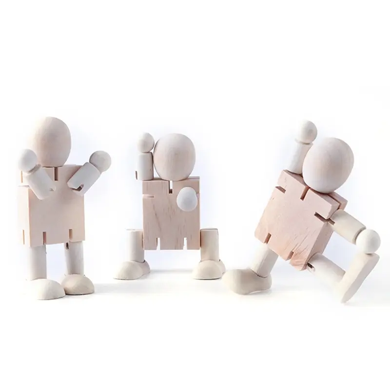 1 шт. эмбрион белого цвета поделки из дерева человек совместных кукольный