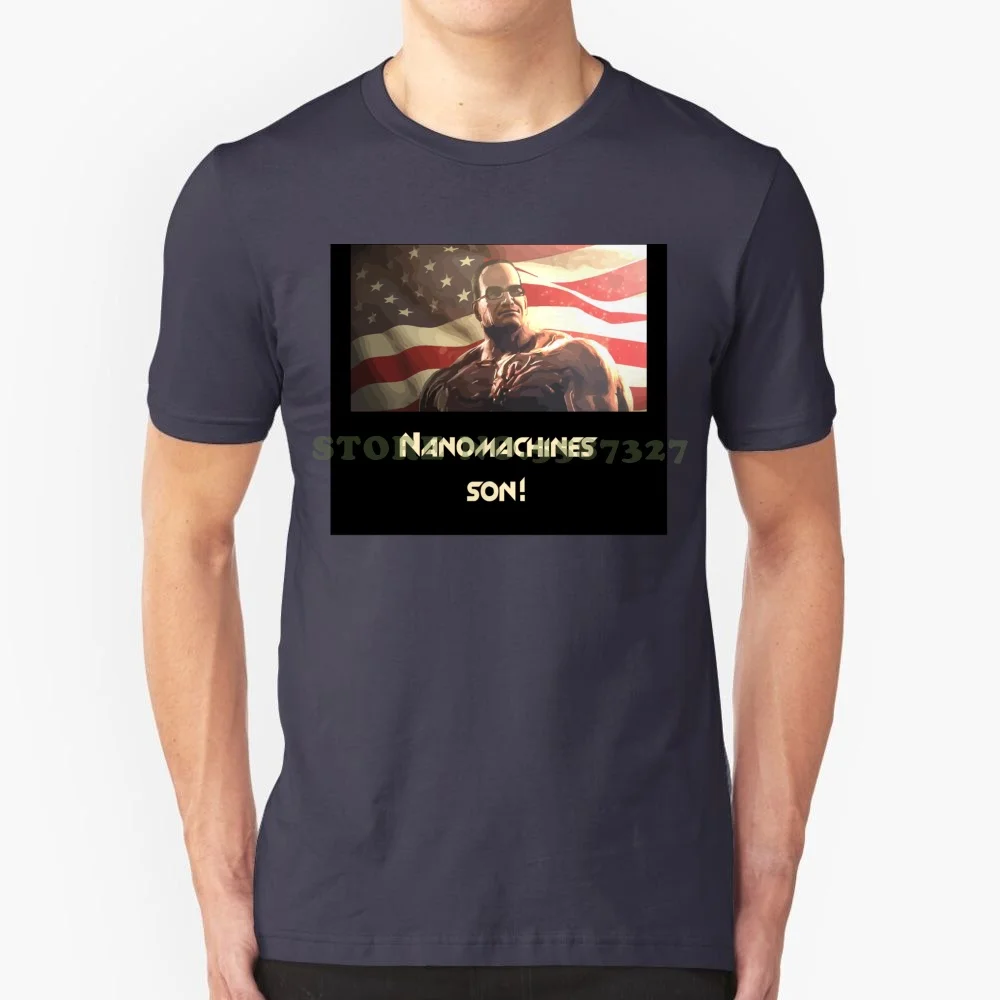 Наномахин сын! Черная белая футболка для мужчин и женщин металлическая