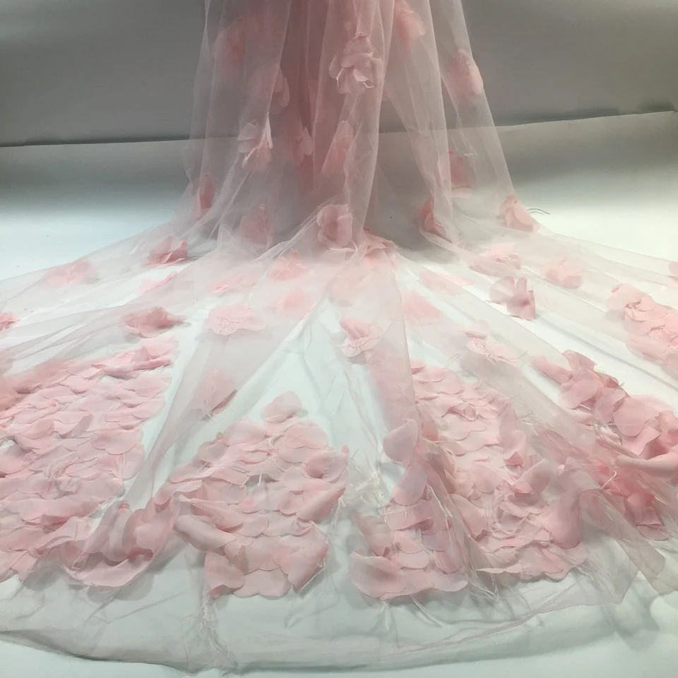 Роскошная вышивка с перьями кружевной ткани ручной работы DIY 3D цветы аксессуары