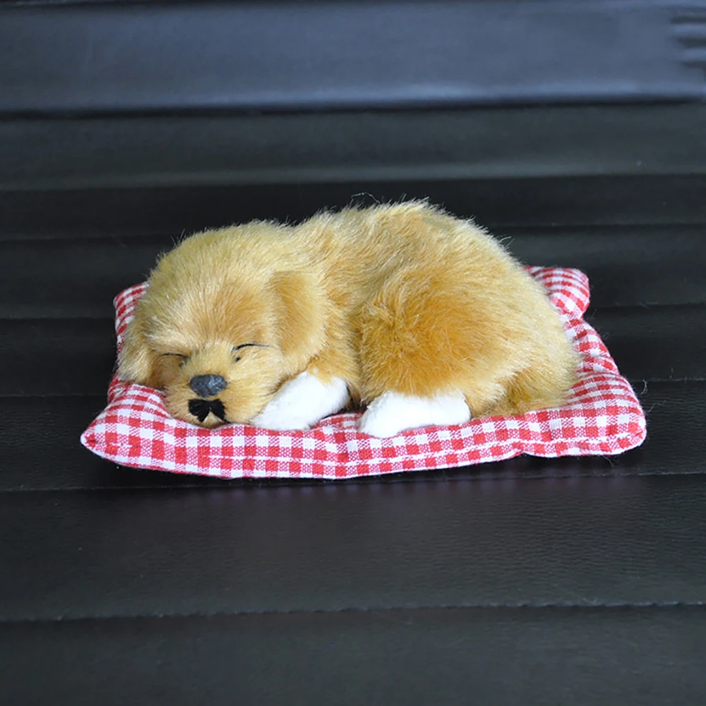 

Car Ornament Plush Dogs Decoration Simulation Sleeping Dog Toy Automotive Dashboard Decor Ornaments Cute Auto Accessories