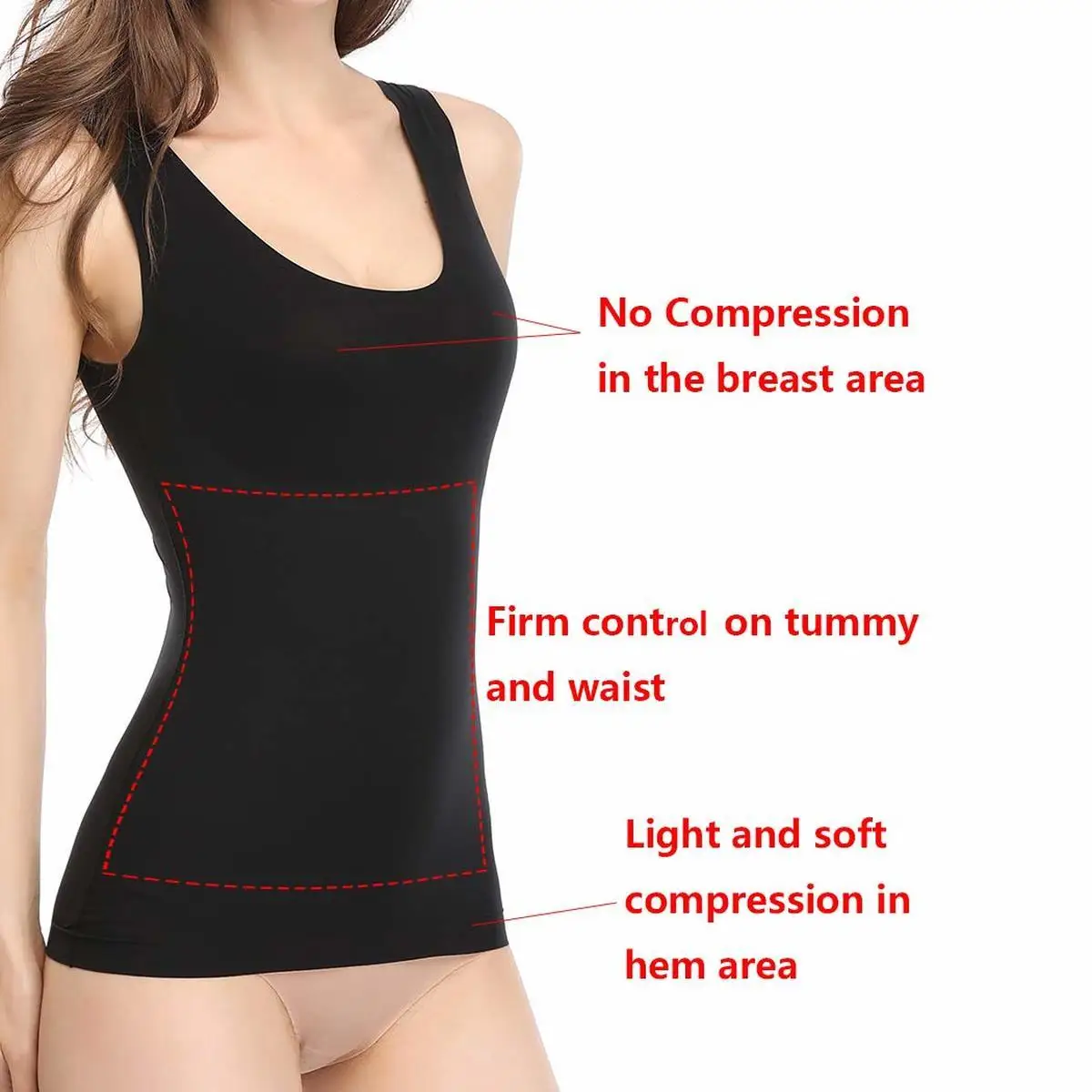 Утягивающий лифчик нижнее белье женское Бесшовное Корректирующее майка для