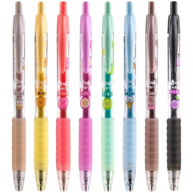

Цветная гелевая ручка с ароматом, пресс для студентов с кончиками пальцев, нежная вода, Ins японский девушка, сердце, ручка для учетной записи