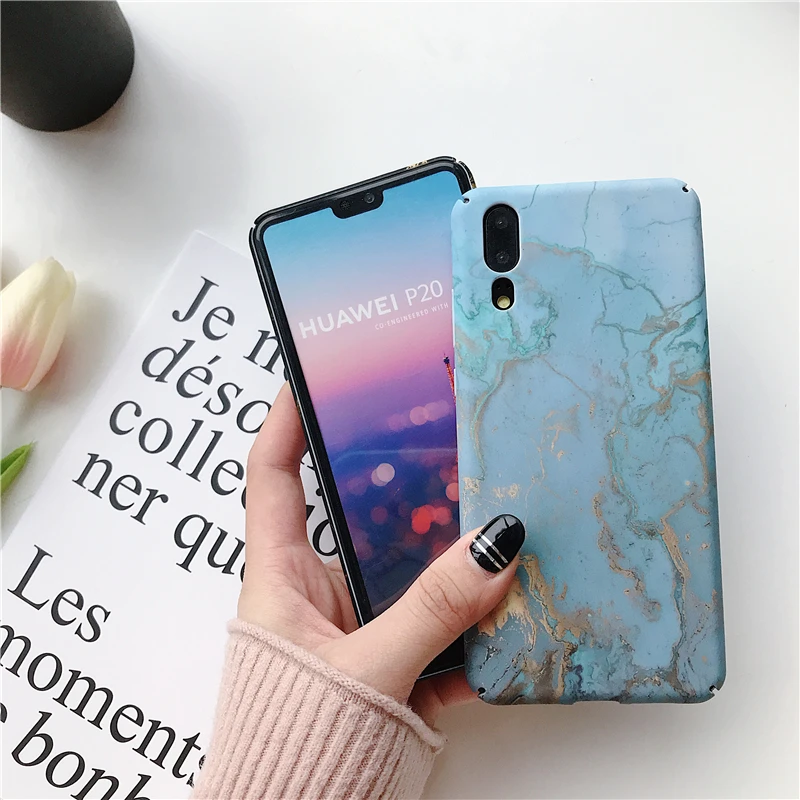 Чехол Kexin для Huawei Nova 4 PSmart 2019 роскошный мраморный чехол из золотой фольги P20 Mate20 Pro