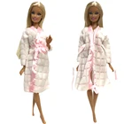 NK 1 шт. пальто для куклы ручной работы, белая ночная рубашка, модная Кукла Барби, зимняя одежда, наряд, аксессуары для кукол, детская игрушка 282O DZ