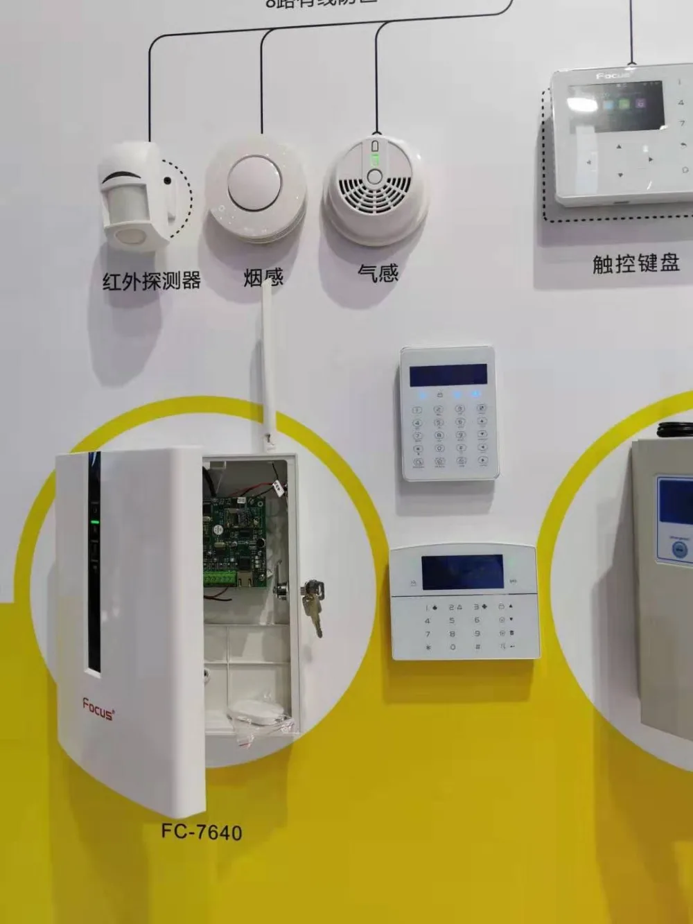 Фокус промышленный FC-7640 проводной ABS RJ45 TCP IP умный дом сигнализация TCP IP GSM охранная домашняя сигнализация с наружной цилиндрической камерой