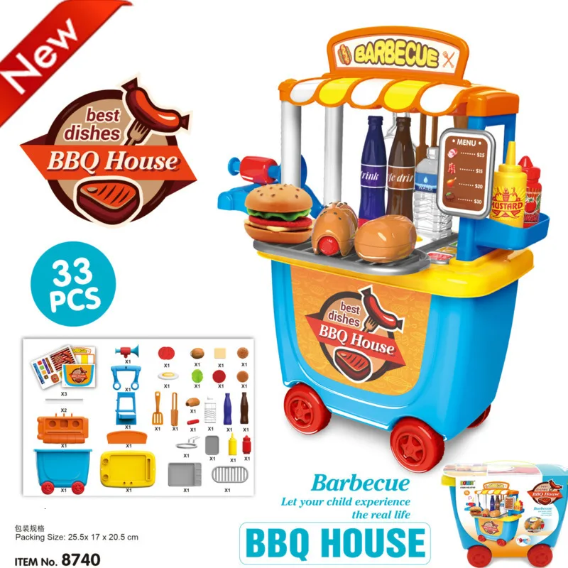 DIY ролевые игры десерт тележка торт магазин мороженое еда миниатюрные игрушки