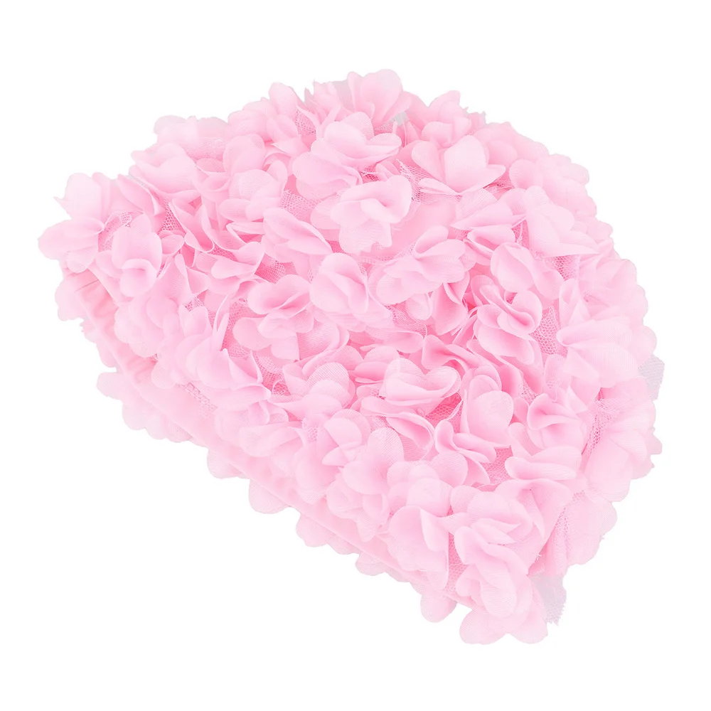 

3D Flower Petals Shaped Swim Cap Fashion Swimming Hat Adults Bathing Cap Black