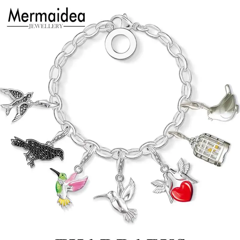 Посеребренные подвески в виде маленьких Колибри Европейском стиле Модные