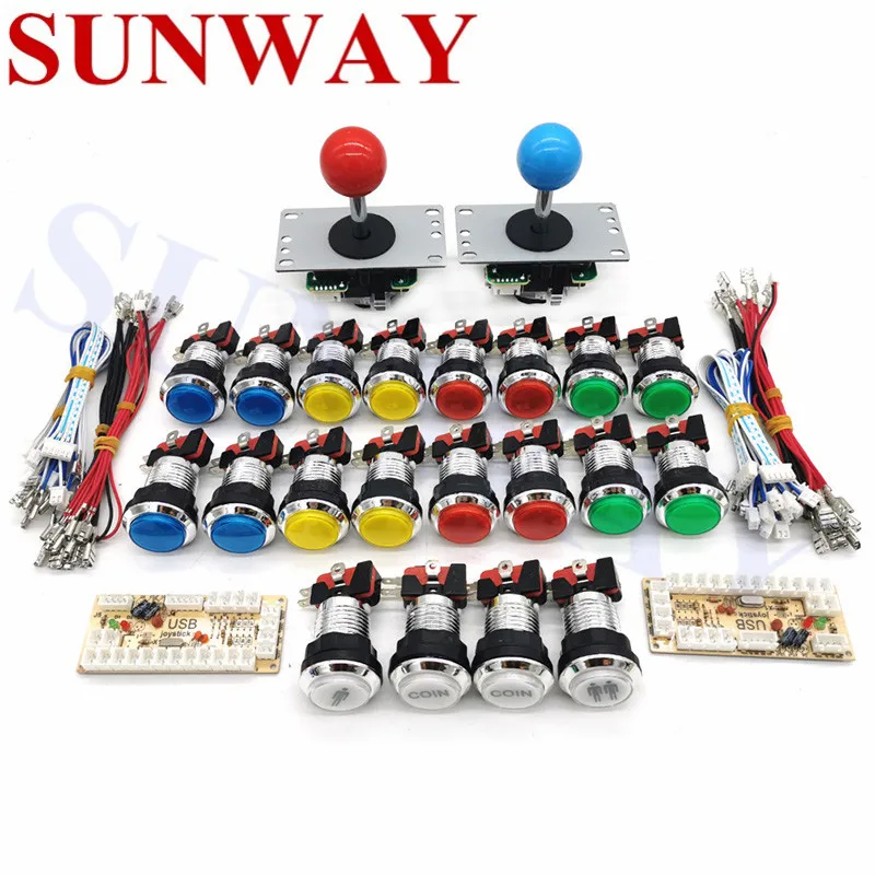 Аркадный шкаф с нулевой задержкой DIY kit для 5 в светодиодный хромированный