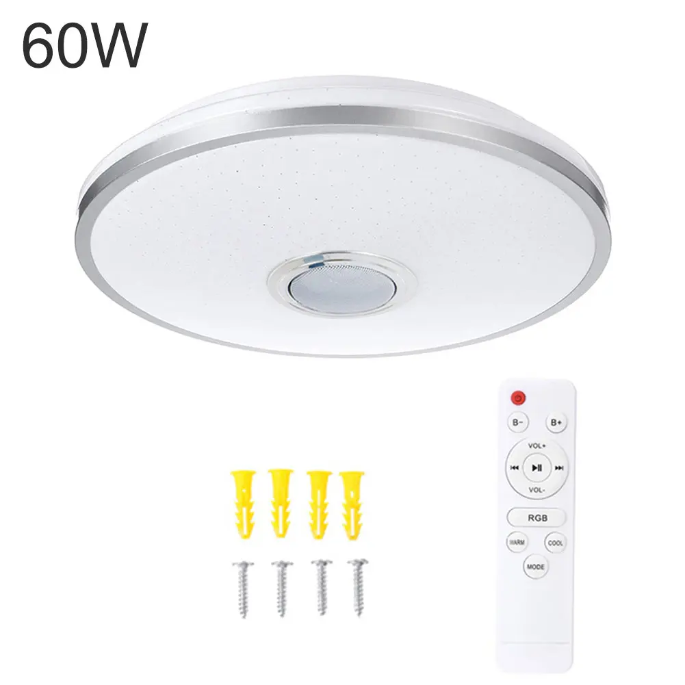 

KTV Home 33cm Timer With Bluetooth Speaker Remote Control Kids Room Bar For Bedroom Dimmable Color Changing Music Ceiling Light