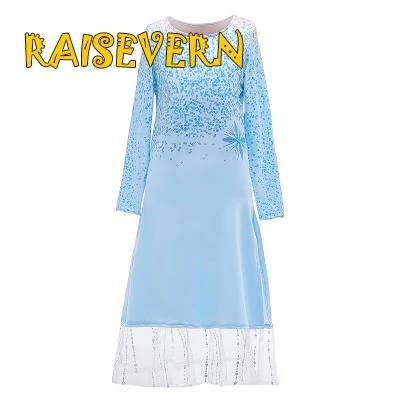 Красные костюмы принцессы Эльзы 2 платье для девочек с Анной карнавальный костюм