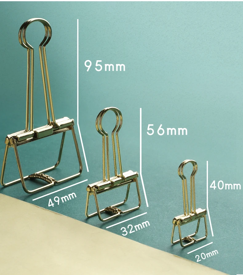 Твердый красочный металлический зажим с длинным хвостом зажимы для купюр/счетов