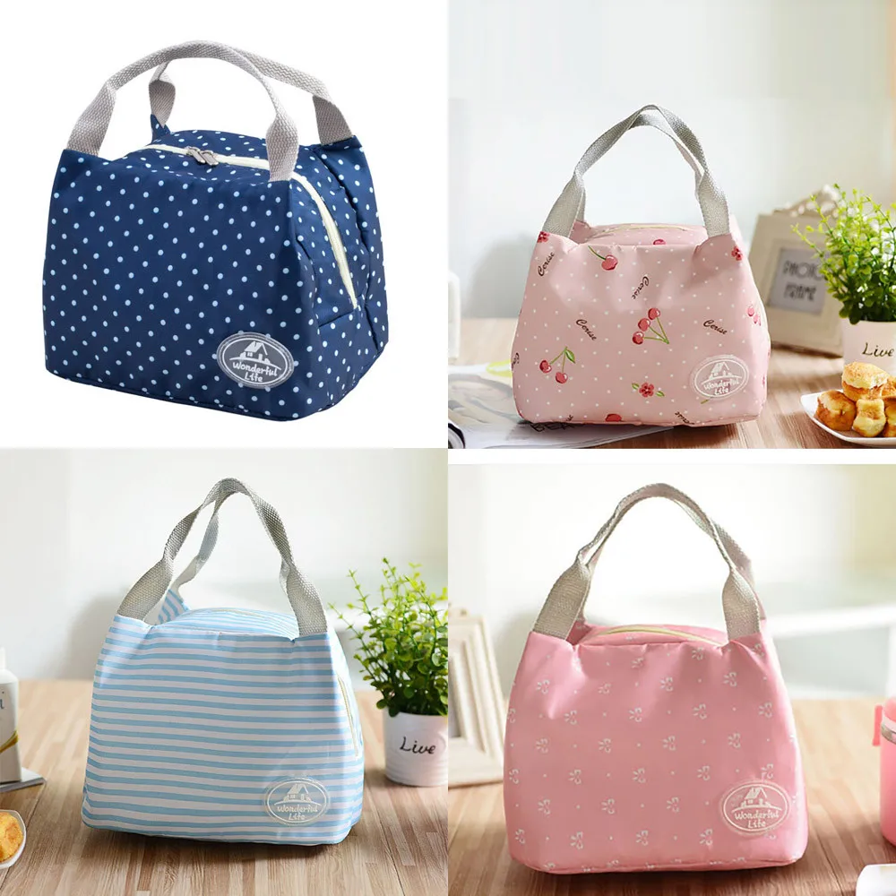 Портативная Изолированная Холщовая Сумка для ланча Термосумка еды сумки пикника