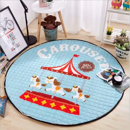 Коврик для ползания мультяшный нескользящий детский коврик круглая скатерть