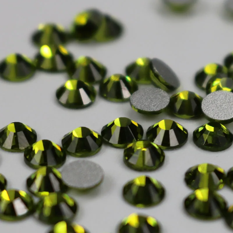 

SS3-SS34 Green Color rhinestone for Nail Art,(288-1440pcs)/pack Flat back Non Hotfix Glue on Nail Art Rhinestones,Boutique