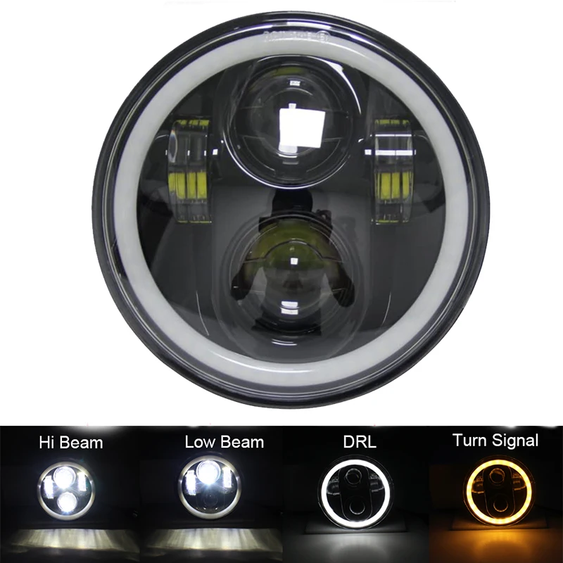 Фара мотоциклетная светодиодсветодиодный 5 75 дюйма 3/4 для Harley Sportster 1200 XL1200L Custom