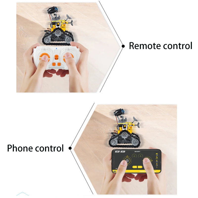 Creative Remote Control Programming Robot Building Blocks High-Tech RC Bricks Educational Toys for Children Gifts In Stock | Игрушки и