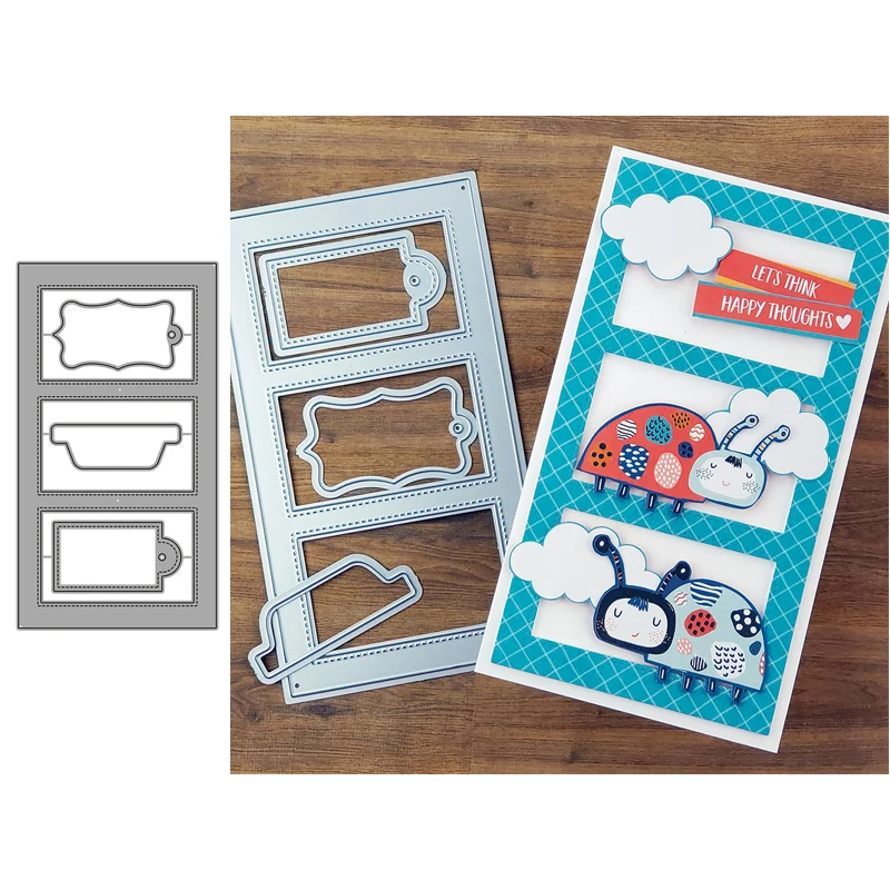 

Long Rectangle Frame New Metal Cutting Dies for Scrapbooking Mold Cut Stencil Handmade Tools DIY Card Make Mould Model Craft
