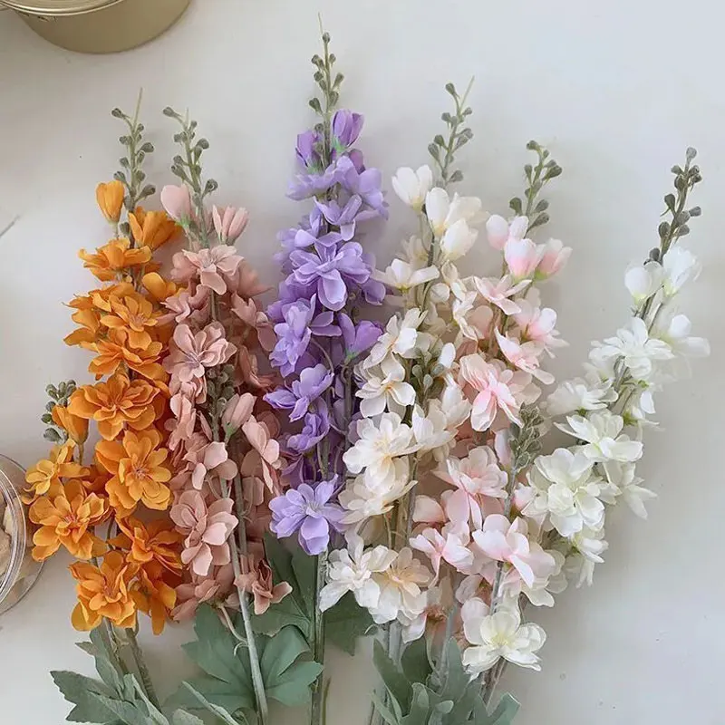 Искусственные шелковые цветы Delphinium 85 см для свадебного украшения вечеринки