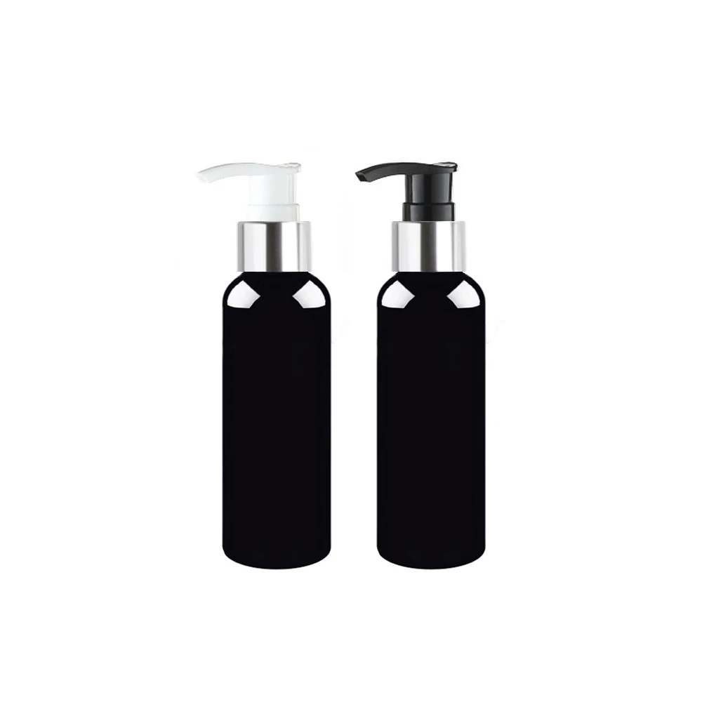 50 шт. 100 мл пустой черный цвет с серебряным насосом для лосьона контейнер жидкого