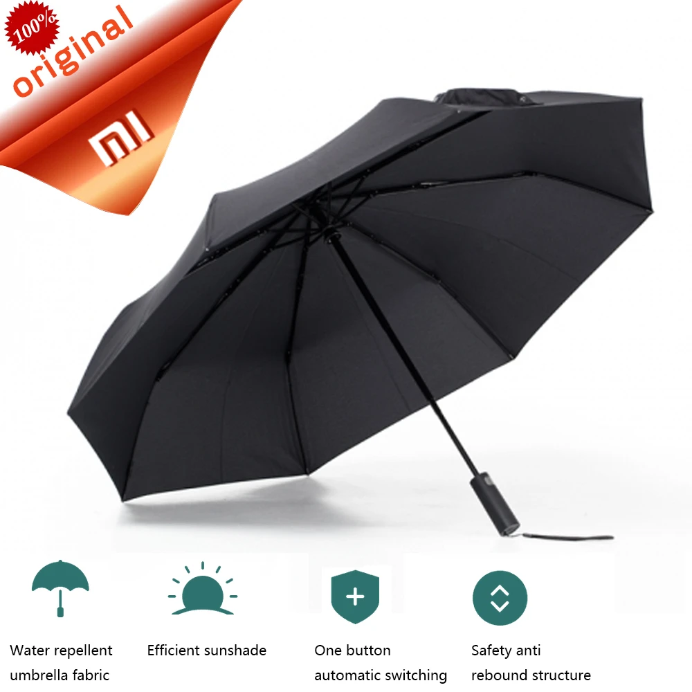 Xiaomi Mijia автоматический Um-brella складной и открывающийся зонтик дистанционное управление ветрозащитный водонепроницаемый для солнечных дождливых дней анти-УФ