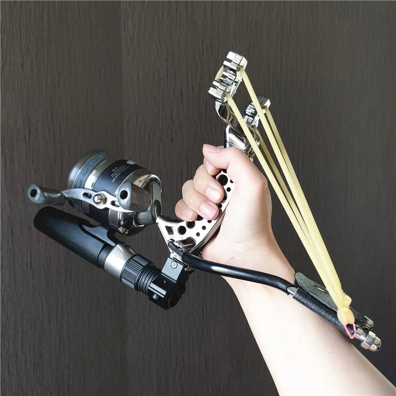 

New Fish Shooting Hunting Arrow Bow With Strong Rubber Band Adult Outdoor Leisure Hunting Slingshot Set 2020