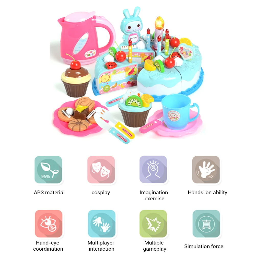 62 шт./компл. для лазерной резки дня рождения вечерние игрушечный набор Торт