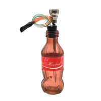hornet coke bottle style glass smoking water pipe metal bowl metal smoking pipe glass bottle water smoke pipe for tobacco herb
