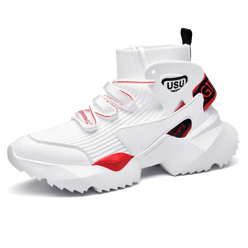 

2021 spring new cross border socks shoes fashion trend sports shoes antiskid shock absorption large size basketball shoes