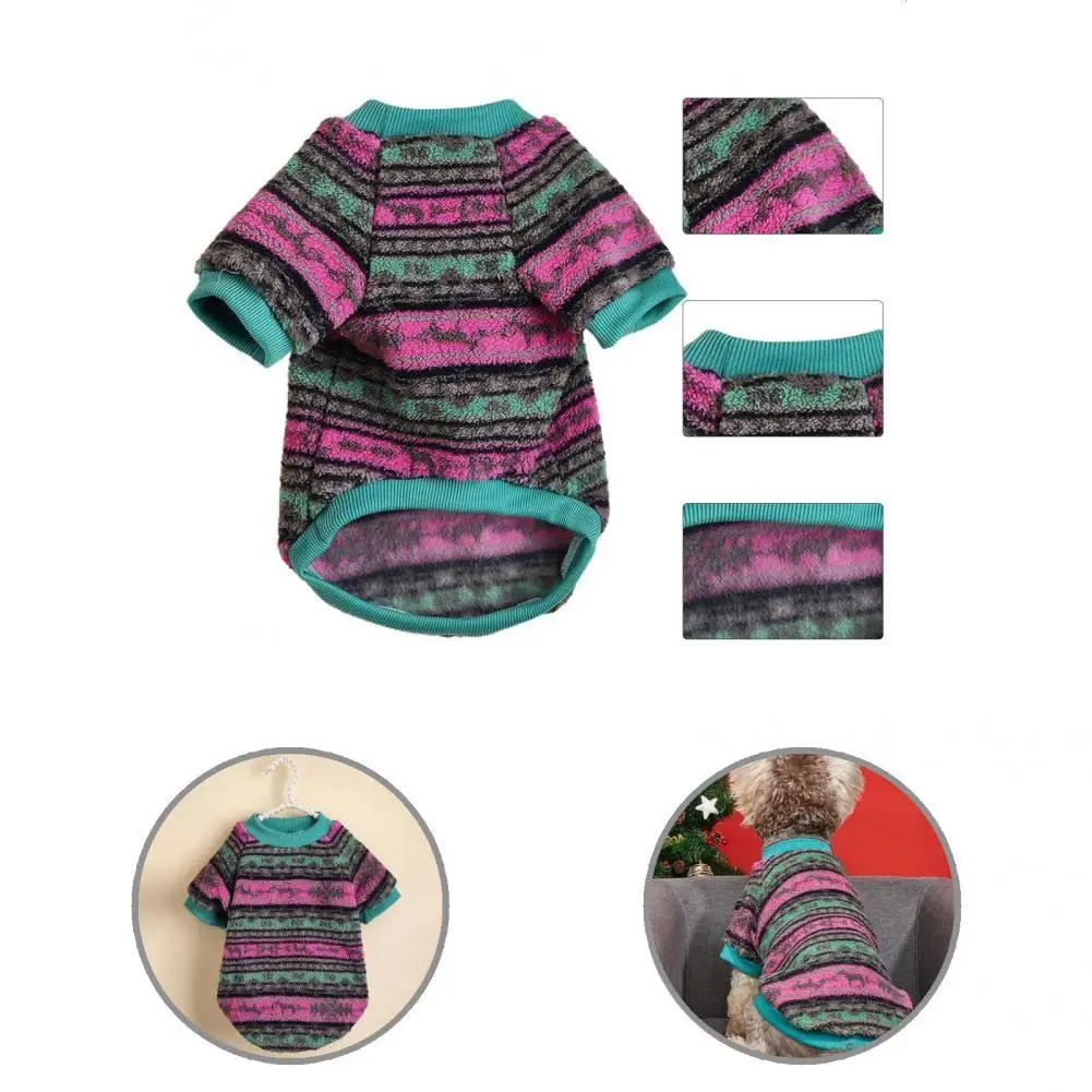 

Attractive Dog Pullover Elastic Solid Color Practical More Thicken Pet Sweater Pet Clothes Pet Clothes