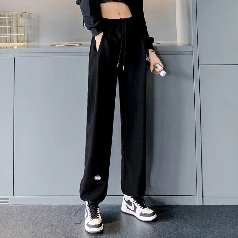 

Casual Tie Leg Straight Pants Woman Corduroy Solid Color Oversize Trousers Man Warm Korean Streetwear Pants AA4209