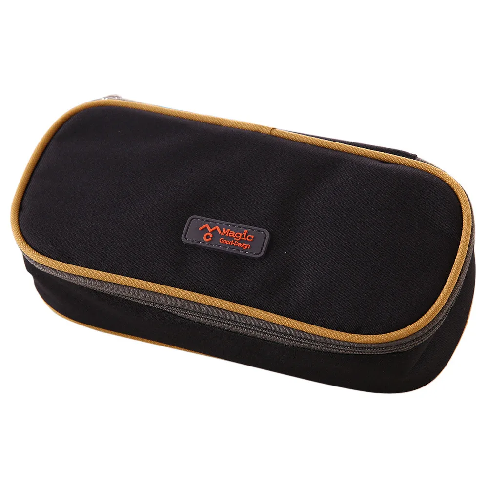 A 20# Trousse Scolaire большая емкость многофункциональная холщовая пенал сумка-Органайзер для хранения пенал Trousse Scolaire Stylo - Цвет: A