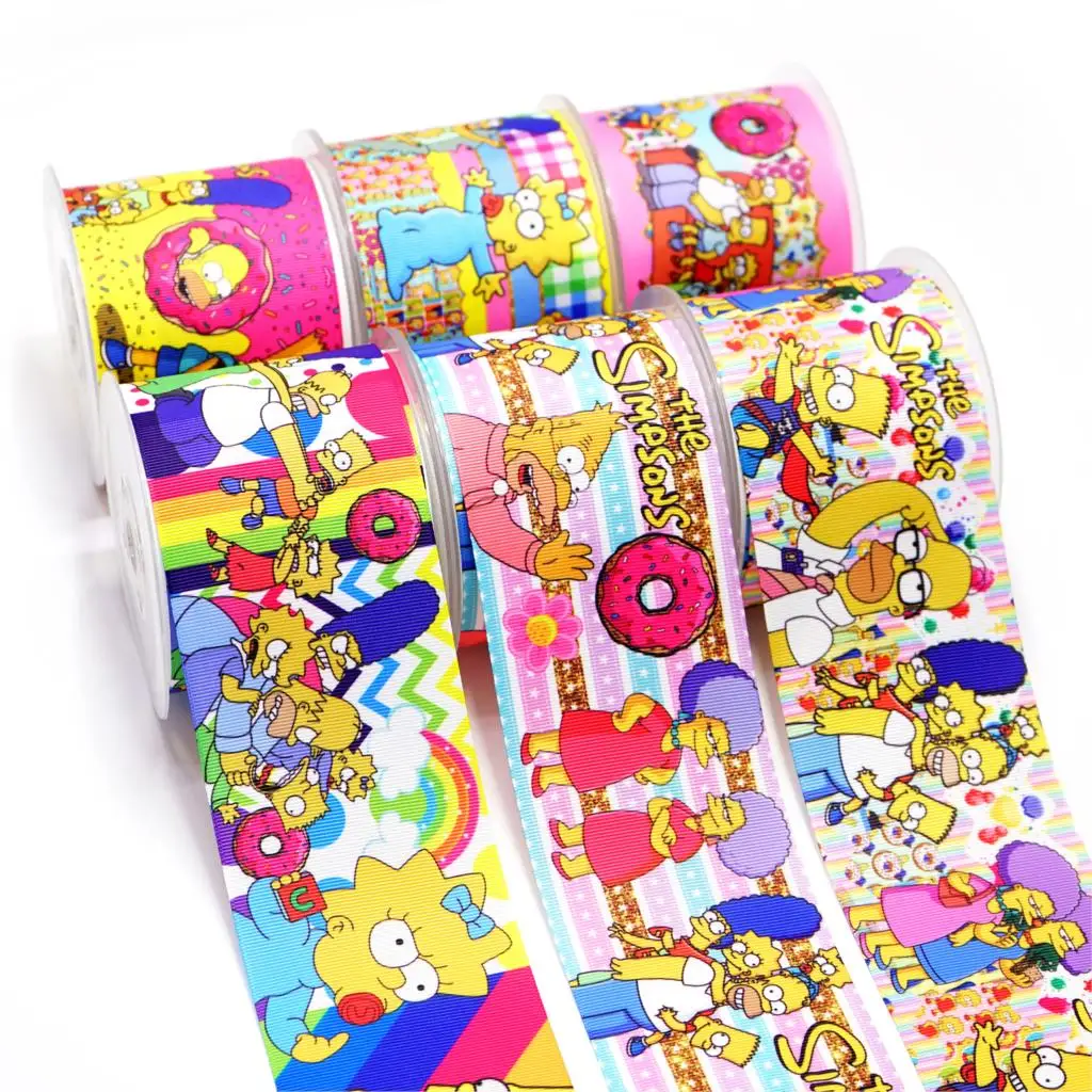 Choshim Brand DIY Handmade Materials Printed Grosgrain Ribbon 5 Yard Per Size 50486 | Ribbons