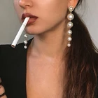 Корейский талисманы с жемчужным кулоном Серьги на крючках; Милые украшения в виде цветов; Женские туфли в винтажном стиле; Y2K серьги сплетен, на рост от 90 до s Стиль ювелирные изделия эстетика подарки