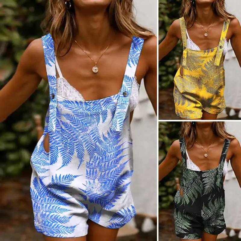 Женские летние комбинезоны ZANZEA 2022 повседневный комбинезон без рукавов с