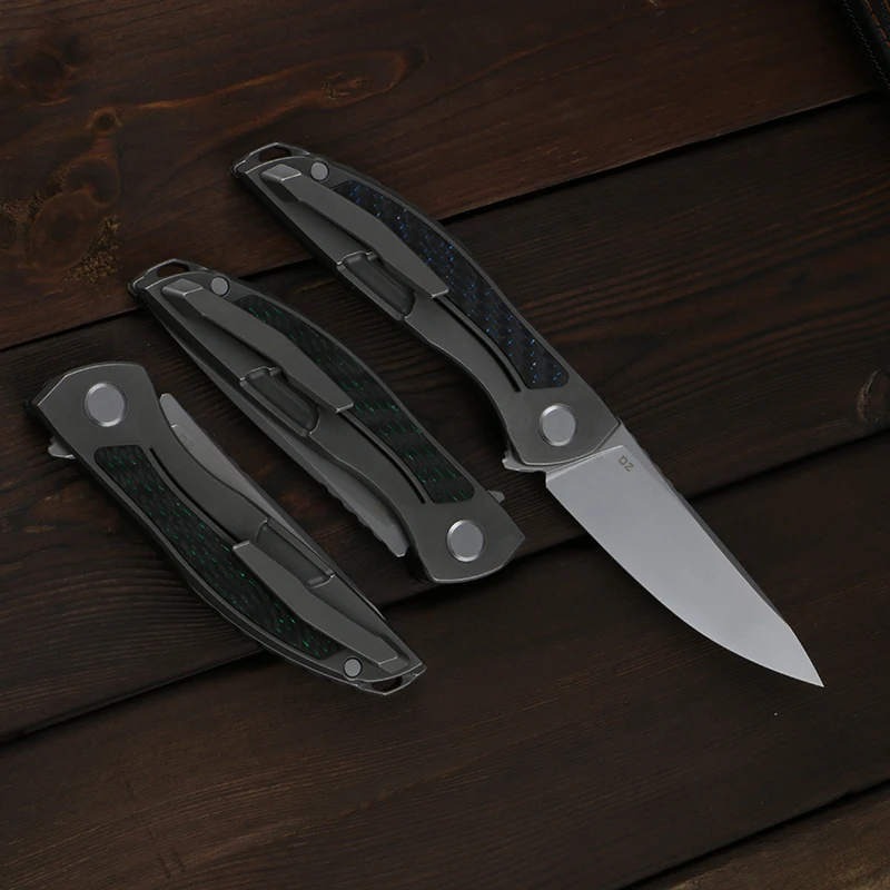 Нож Green Thorn 2020 &quotHatiOn Zero&quot D2 лезвие из углеродного волокна + титановая ручка TC4 для