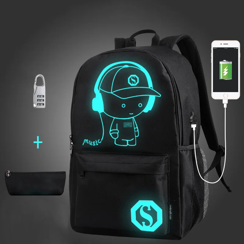 Новинка детские школьные сумки USB зарядка сумка для ноутбука школьный рюкзак
