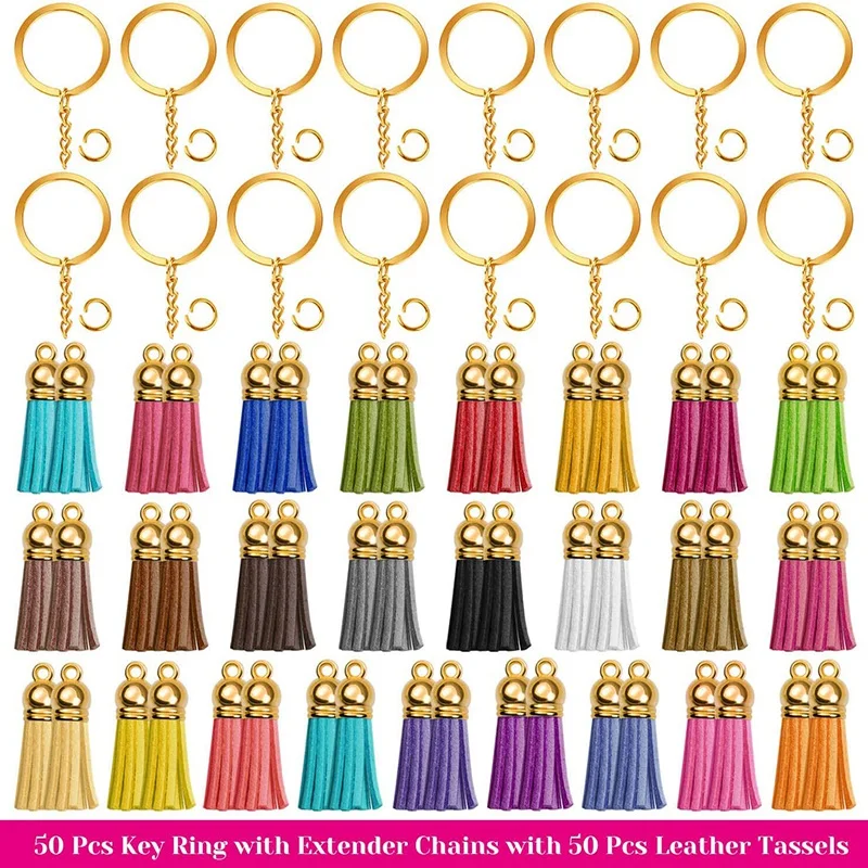 

150 Revolving Hooks with Key Rings and Fringes Are Suitable for Key Chains, Pendants, DIY Accessories, Handicrafts. Promotion