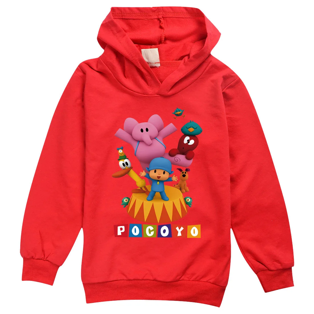 Детская модная одежда мультяшный свитшот с длинным рукавом рубашка капюшоном