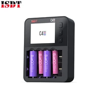 isdt c4 evo smart battery charger with type c qc3 0 output for aa aaa li ion battery with ips display screen