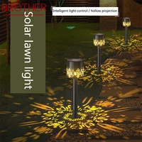 brother outdoor solar lawn lamp light control modern waterproof home for villa garden decoration 2 pcs