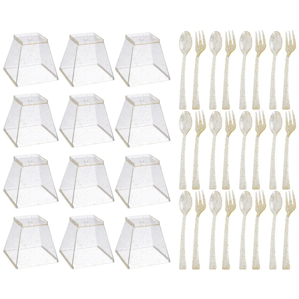 

1 Набор креативных конфет для вечеривечерние, однотонная десертная чашка, банкетная поставка золотого цвета