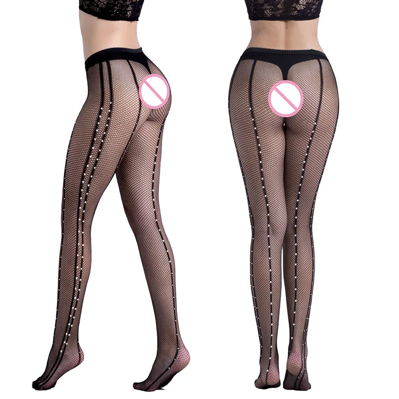 

Летние сексуальные сетчатые ажурные чулки Rajstopy, сексуальные блестящие стразы, рыбные колготки из сетки, женское сексуальное нижнее белье, ч...