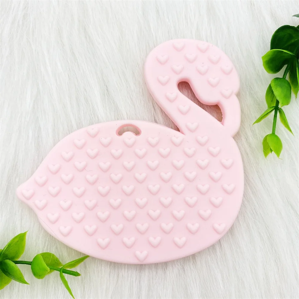 4 шт/компл 3 + 1 силиконовые бусины и Прорезыватель для зубов малышей Розовый