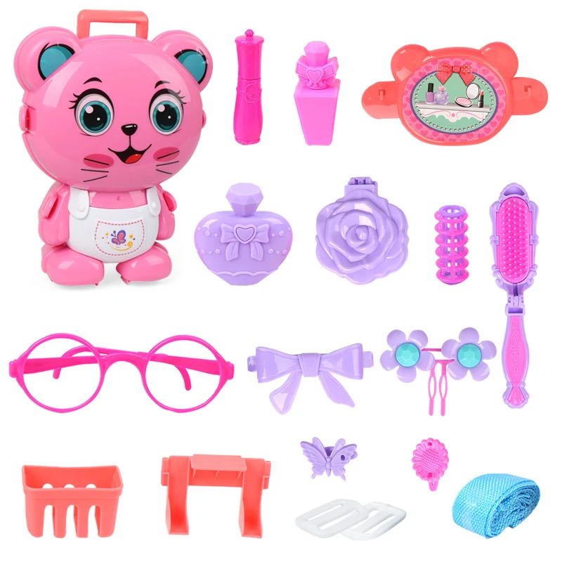 

Children Backpack Suitcase Kitchen Cutlery Set Cooking Toy Toolbox Doctor Cosmetics Pretend Play House Toys For Kids Gifts